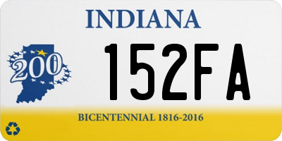 IN license plate 152FA