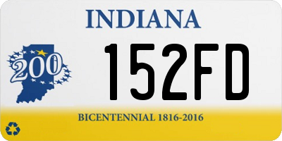 IN license plate 152FD