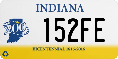 IN license plate 152FE