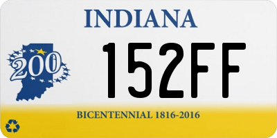 IN license plate 152FF