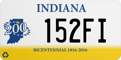 IN license plate 152FI