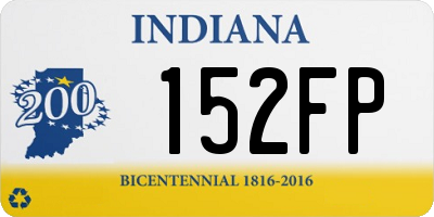 IN license plate 152FP