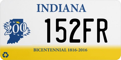 IN license plate 152FR