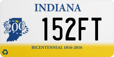 IN license plate 152FT