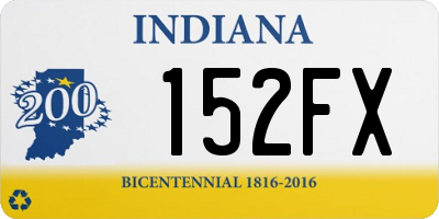 IN license plate 152FX