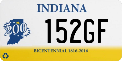 IN license plate 152GF