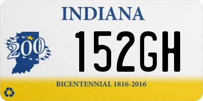 IN license plate 152GH