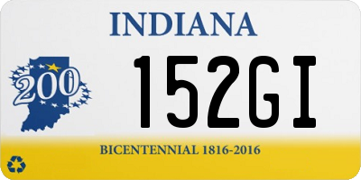 IN license plate 152GI