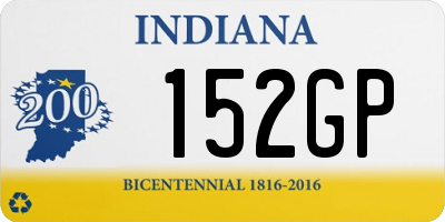 IN license plate 152GP