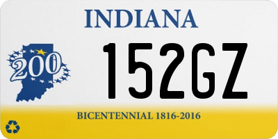 IN license plate 152GZ