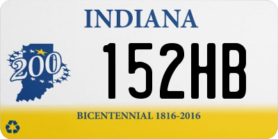 IN license plate 152HB