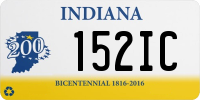 IN license plate 152IC