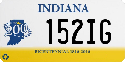 IN license plate 152IG