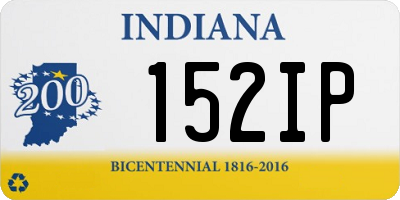 IN license plate 152IP