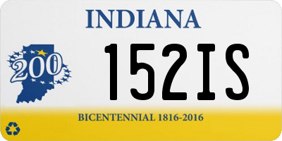 IN license plate 152IS