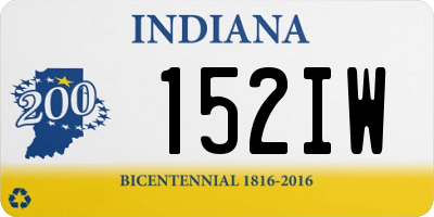 IN license plate 152IW