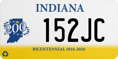 IN license plate 152JC