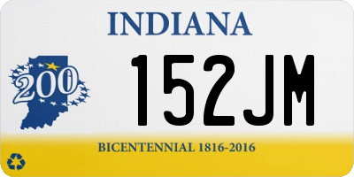 IN license plate 152JM