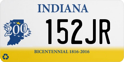 IN license plate 152JR