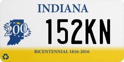 IN license plate 152KN