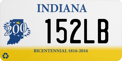 IN license plate 152LB