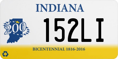 IN license plate 152LI