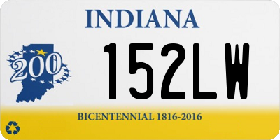 IN license plate 152LW