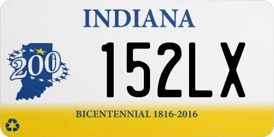 IN license plate 152LX