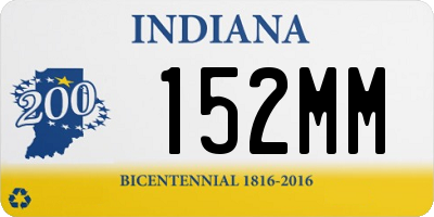 IN license plate 152MM