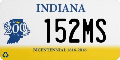 IN license plate 152MS