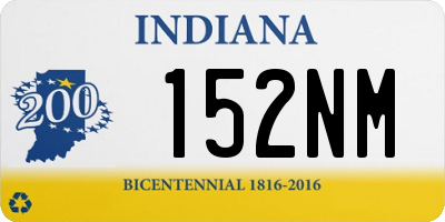 IN license plate 152NM