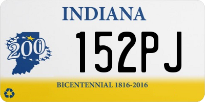 IN license plate 152PJ