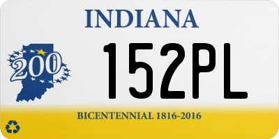 IN license plate 152PL