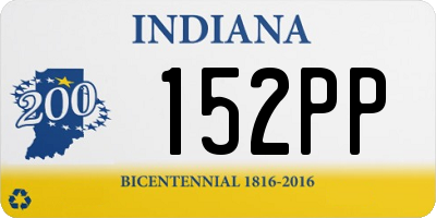 IN license plate 152PP