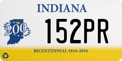 IN license plate 152PR