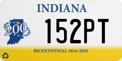 IN license plate 152PT