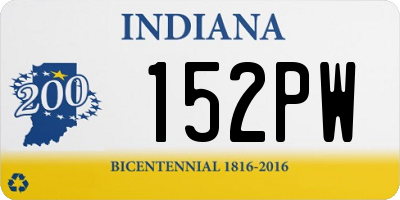 IN license plate 152PW