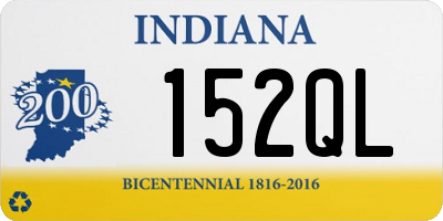 IN license plate 152QL