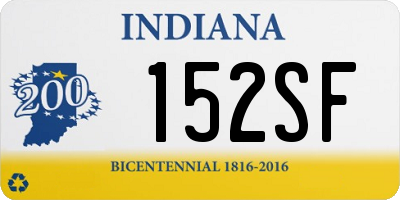 IN license plate 152SF