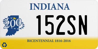 IN license plate 152SN