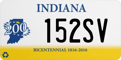 IN license plate 152SV