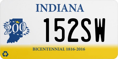 IN license plate 152SW