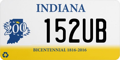 IN license plate 152UB