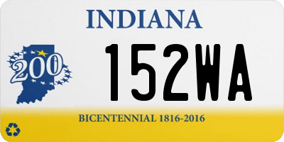 IN license plate 152WA