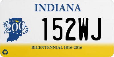 IN license plate 152WJ