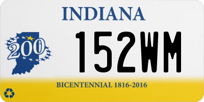 IN license plate 152WM