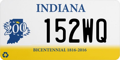 IN license plate 152WQ