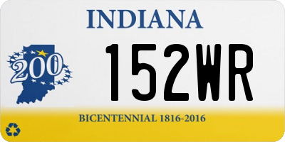 IN license plate 152WR