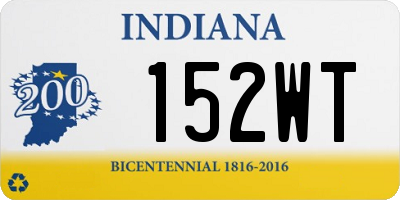 IN license plate 152WT