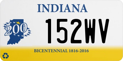 IN license plate 152WV